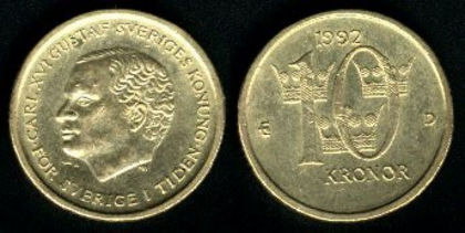 10 kronor, 1992, Carl XVI Gustaf, 286