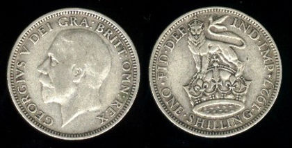 1 shilling, U.K., George V, 1934