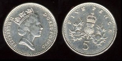 5 pence, 1977, 358