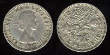 6 pence, Anglia, Elisabeta II, 1962, 181