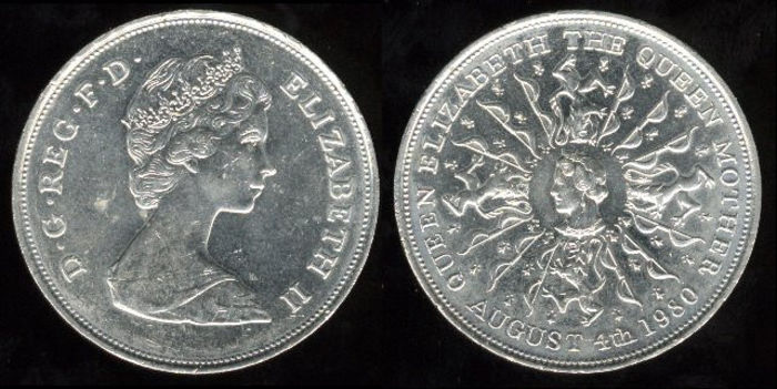 25 new pence, comemorativa, 1980