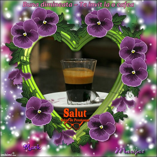 cafeaua de dimineata; Buna ziua si bine v-am gasit dragi prieteni.Va invit la o cafea pe forumul nostru www.svdp.forumactual.com precum si pe pagina noastra de facebook www.facebook.com/paginasalutvoiosdepensionar .
