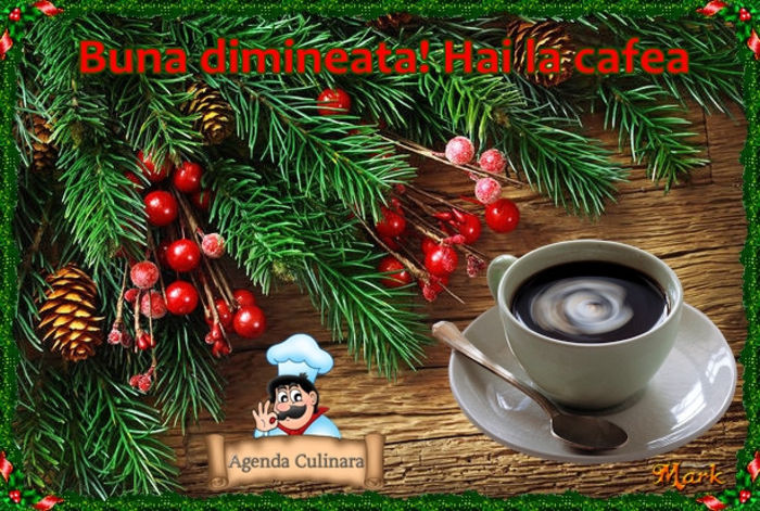 CAFEA; Buna ziua si bine v-am gasit dragi prieteni.Va invit la o cafea pe forumul nostru www.agendaculinara.yes-da.com
