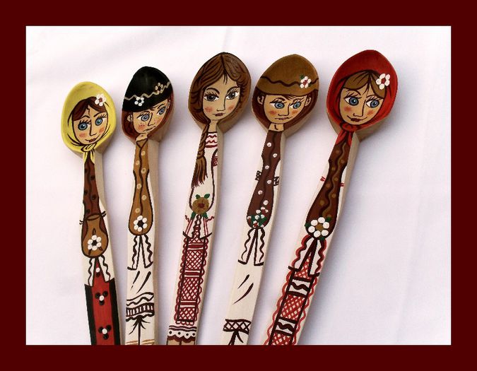 SDC16279 - LINGURI DE LEMN PICTATE MANUAL - tel 0771503314