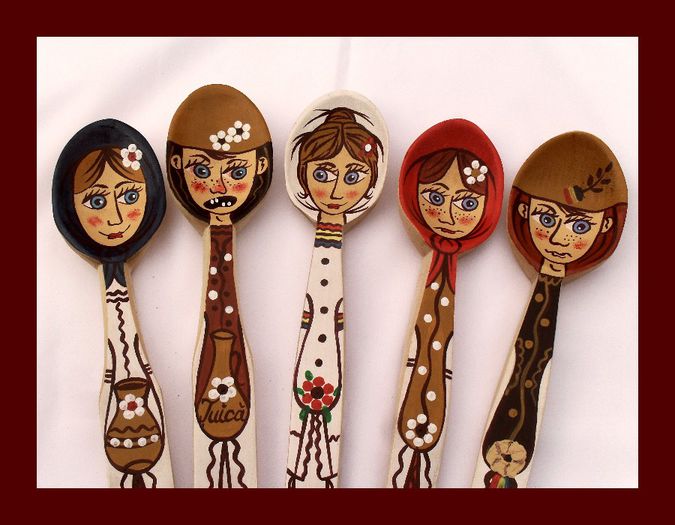 SDC16296 - LINGURI DE LEMN PICTATE MANUAL - tel 0771503314