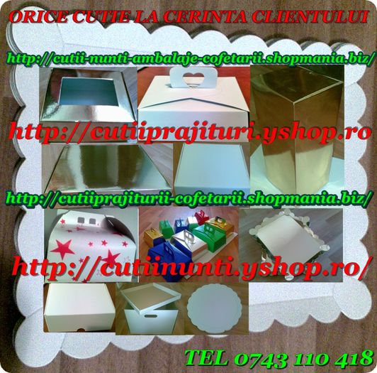 CUTII AMBALAJE PRAJITURI