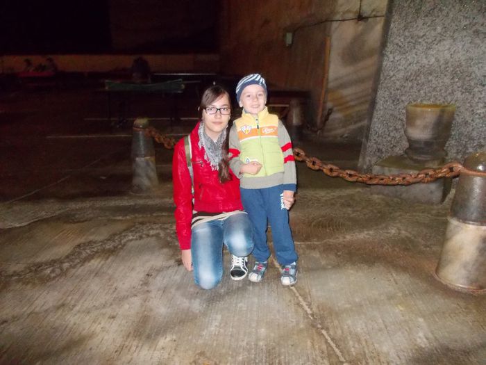 fiica cea mare ELENA-MARIA -MIHAIELA și IOAN CASIAN , în salina de la SLĂNIC PRAHOVA