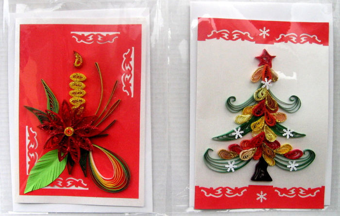 IMG_2253 - Quilling Christmas cards-Felicitari de craciun