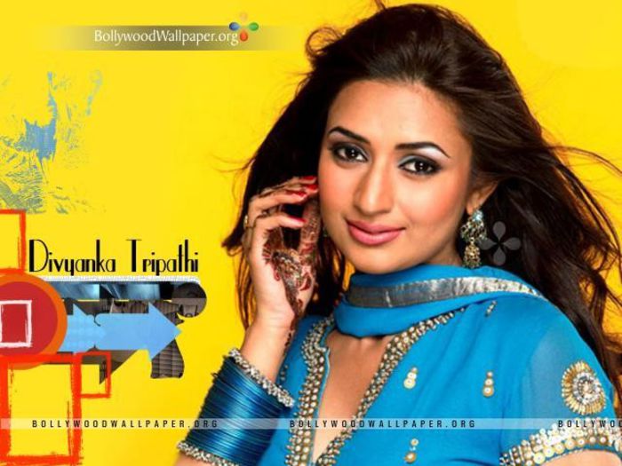 Divyanka-Tripathi-Wallpaper-005 - DIVYANKA TRIPATHI IN ALBASTRU SI VERDE