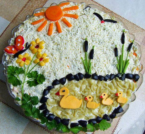 salata de boeuf - Idei de aranjare a platourilor pentru mese festive