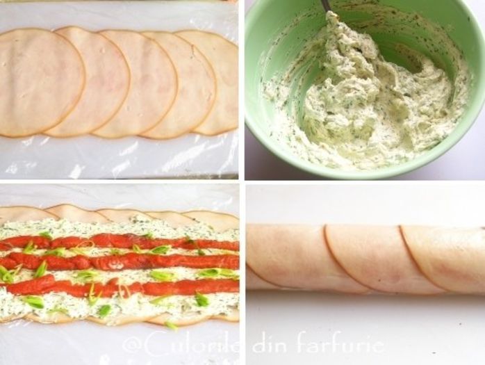 prosciutto,crema de branza si somon afumat - Idei de aranjare a platourilor pentru mese festive