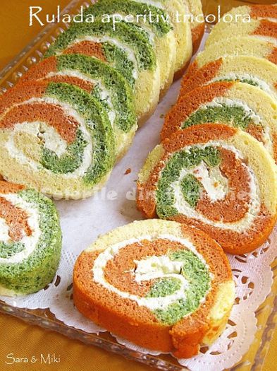 Rulada aperitiv tricolora 0 - Idei de aranjare a platourilor pentru mese festive