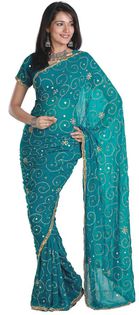 CLOTHES-Sari-Turquoise