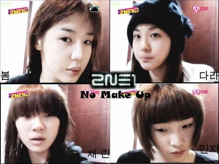 2ne1 no makeup