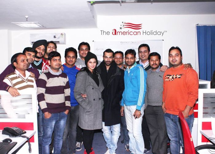 with the team of The American Holiday - Jennifer and Karan Singh Grover