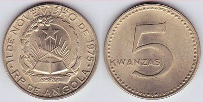 5 kwanzas, 1977, 792 - Africa