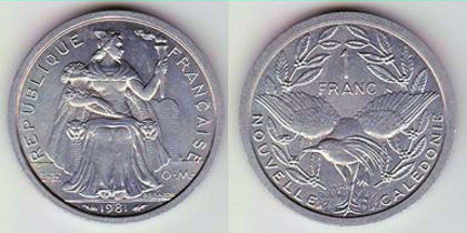 1 franc, 2011, 1115; Noua Caledonie
