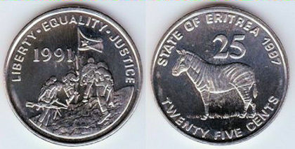 25 centi, 1997, 1038 - Africa