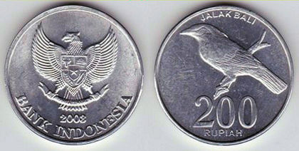 200 rupiah, 2008, vrabie balineza, 1131 - Asia