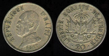 20 centimes, Haiti, Pedro Nord Alexis, 1907, 118