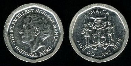 5 dolari, Jamaica, 1996, 497 - America de Nord si Arhipelagul Caraibean