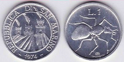 1 lira, 1974, 1107 - Europa