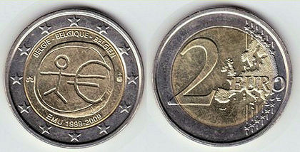 2 euro, Belgia, 2E5, 2009 EMU - Belgia