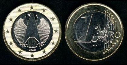 1 euro, 2002, Germania, E4 - Germania