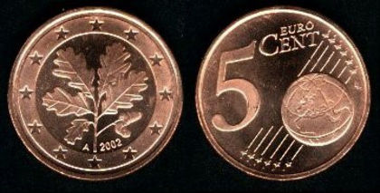 5 euro centi, Germania, 2002, 5.6