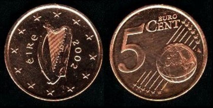 5 euro cent, 2002, 5.9 - Irlanda