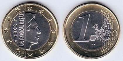 1 euro, 2002, E10 - Luxemburg