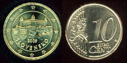 10 euro cent, 2009, 10.8 - Slovacia