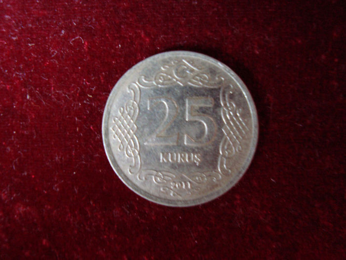 25 kurus, 2011, Turcia -1,5 lei