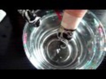 3 - Water Marble For Short Nails Black and White Swirl Nail Art Design Tutorial HowTo HD Video