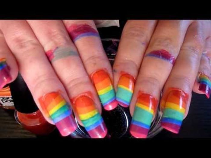 rainbow-water-marble-technique-nail-art-how-to-tutorial-hd-video-howto-design-on-long-nails - Rainbow Water Marble Technique Nail Art How To Tutorial HD Video HowTo Design On Long Nails