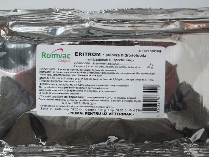 ERITROM 100 G 24,5 RON - PRODUSE ROMVAC