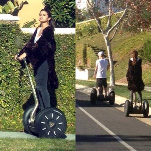 1 - Jelena riding segways in Calabasas CA--03 January 2014