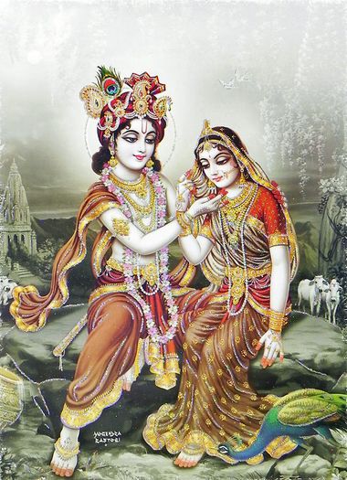 72 - ALEGE-TI O POZA LIBERA CU CUPLUL ZEIESC INDIAN RADHA-KRISHNA