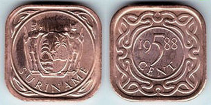 5 centi, 1988, Suriname