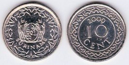 10 centi, 2009, Suriname