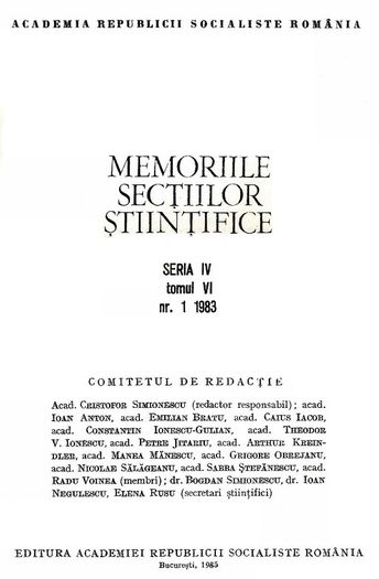 Cu prestigiosul sau Comitet de redactie; Bucuresti 1985
