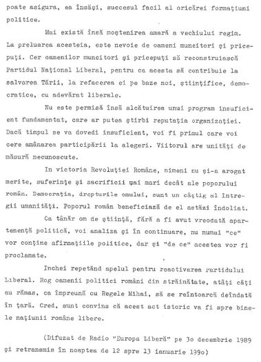Apelul difuzat de Radio Europa Libera 2 Apelul difuzat de Radio Europa Libera 2