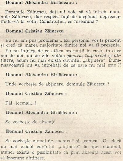 Asupra votarii Constitutiei - 1991