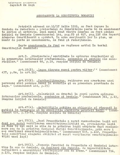 Amendamente aprobate prin vot in plen; Amendamente de fond adoptate prin vot de catre Adunarea Constituanta (numar record)
