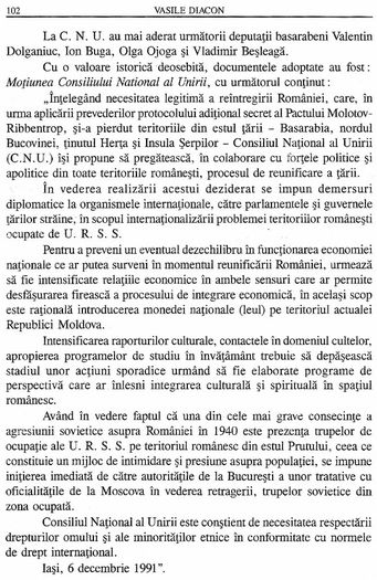 Motiunea CNU (Iasi, 6 dec. 1991) - 1991