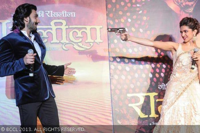 Ranveer-Singh-and-Deepika-Padukone-during-the-trailer-launch-of-their-upcoming-movie-Ram-Leela-held-