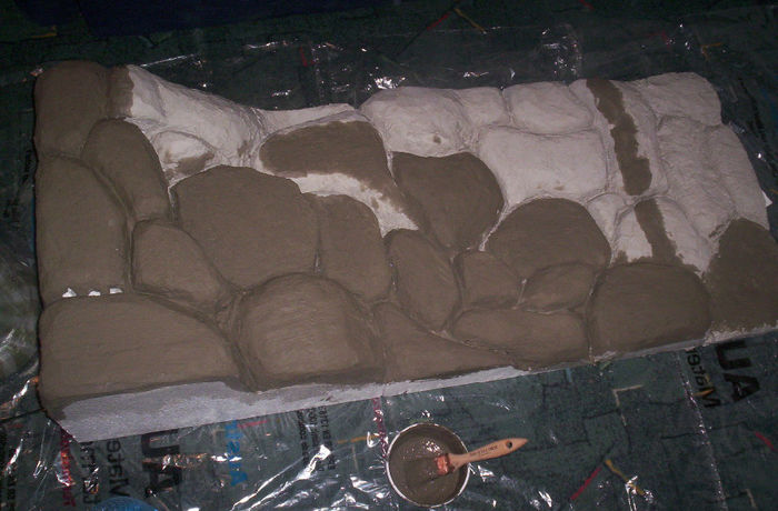 Construirea decorului; A doua mina de ciment
