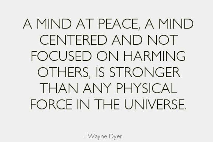 A mind of peace...