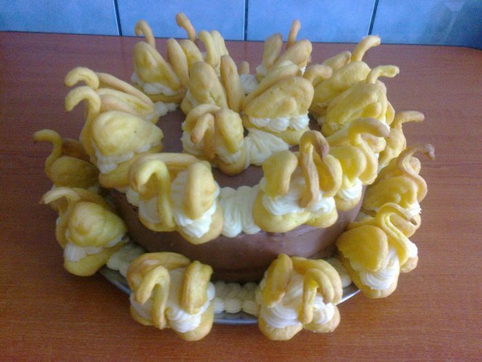 Tortul Lebedelor -  cu crema de vanilie si ciocolata - Culinar 2