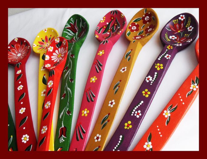 SDC16886 - LINGURI DE LEMN PICTATE MANUAL - tel 0771503314